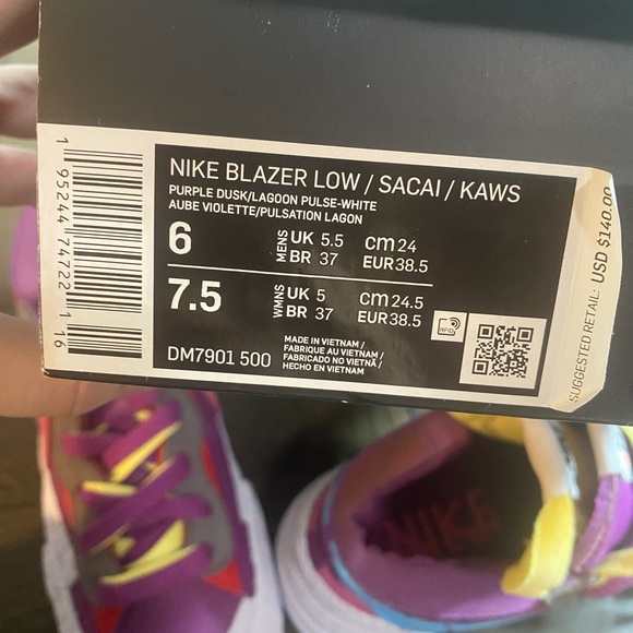 KAWS X SACAI X NIKE blazer low - Picture 7 of 10